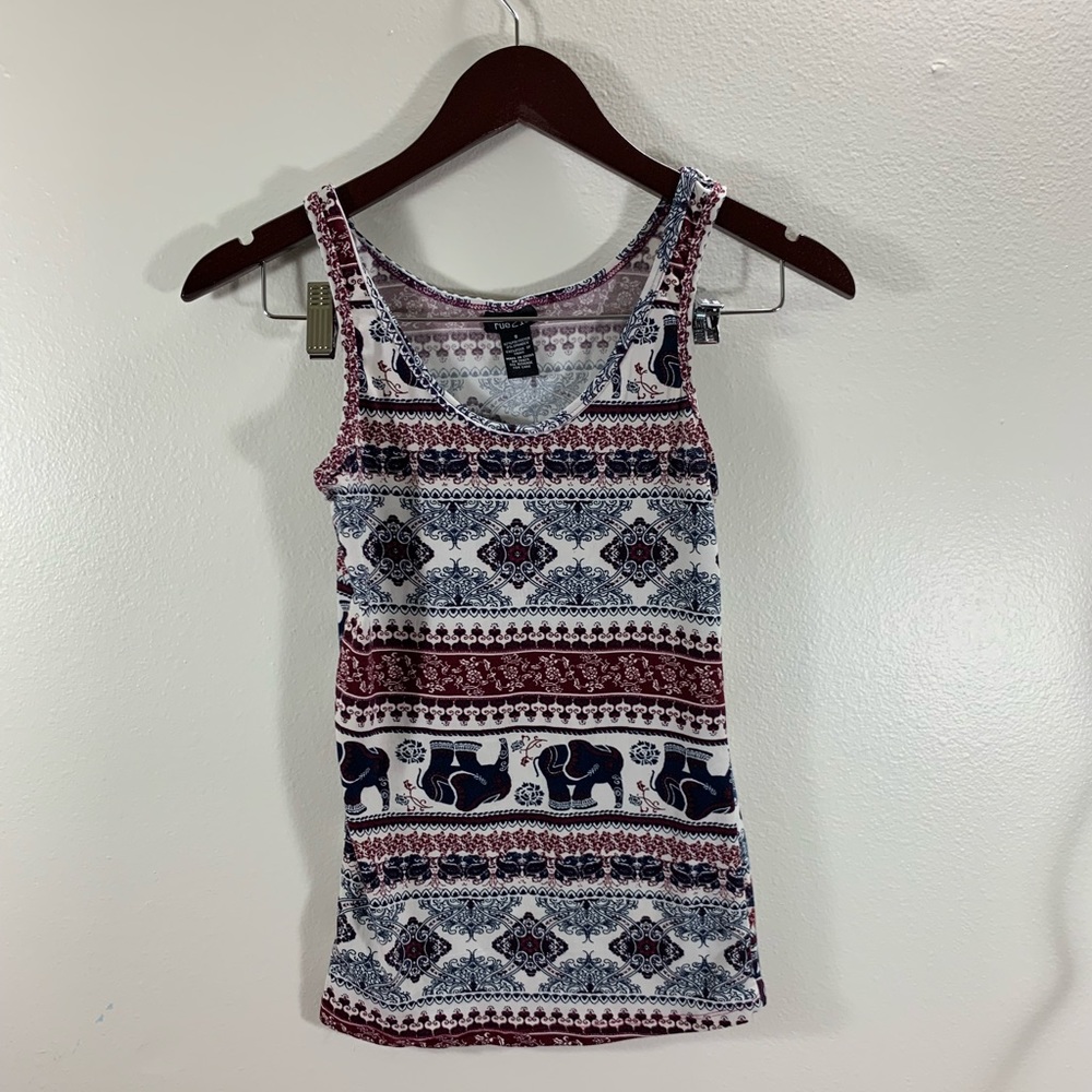 Rue 21 Burgundy Patterned Tank S